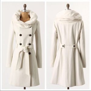 Anthropologie Elevenses Runway Lapel Coat